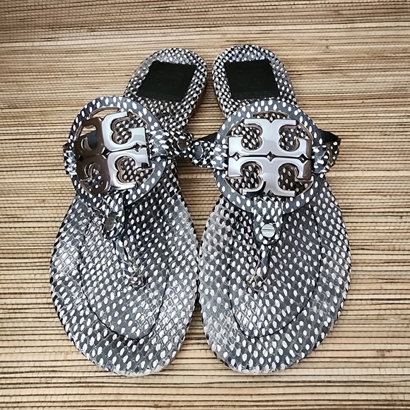 Tory Burch Shoes - Tory Burch Polka Dot/Snake Print Miller Sandals